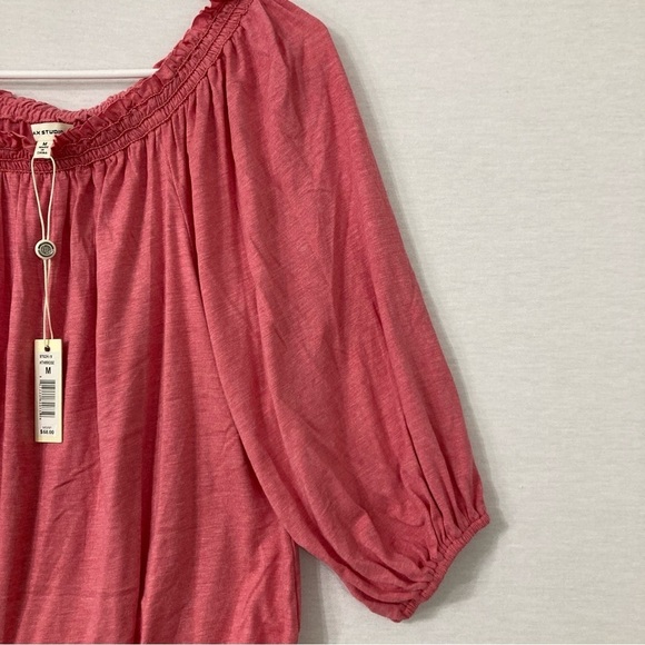 New Max Studio Dusty Pink Soft Stretch Rayon Casual Top size Medium - Picture 4 of 9